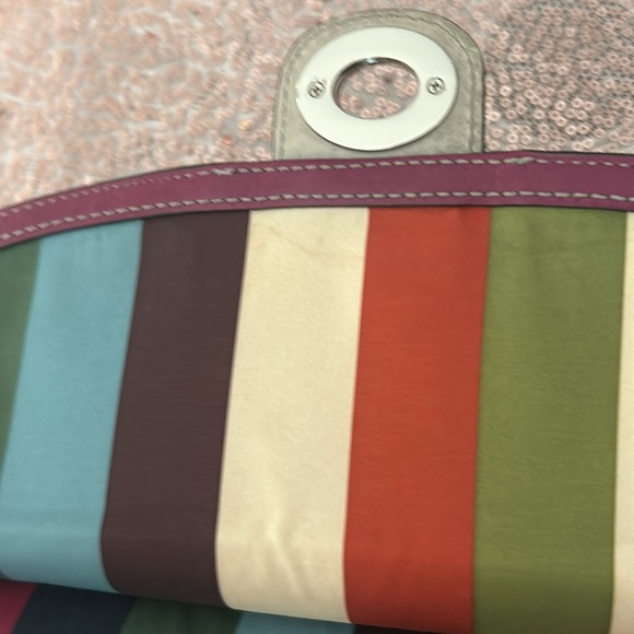 Coach Willis Purple Color Block Pink Leather 70th Anniversary Crossbody Purse - Picture 6 of 12